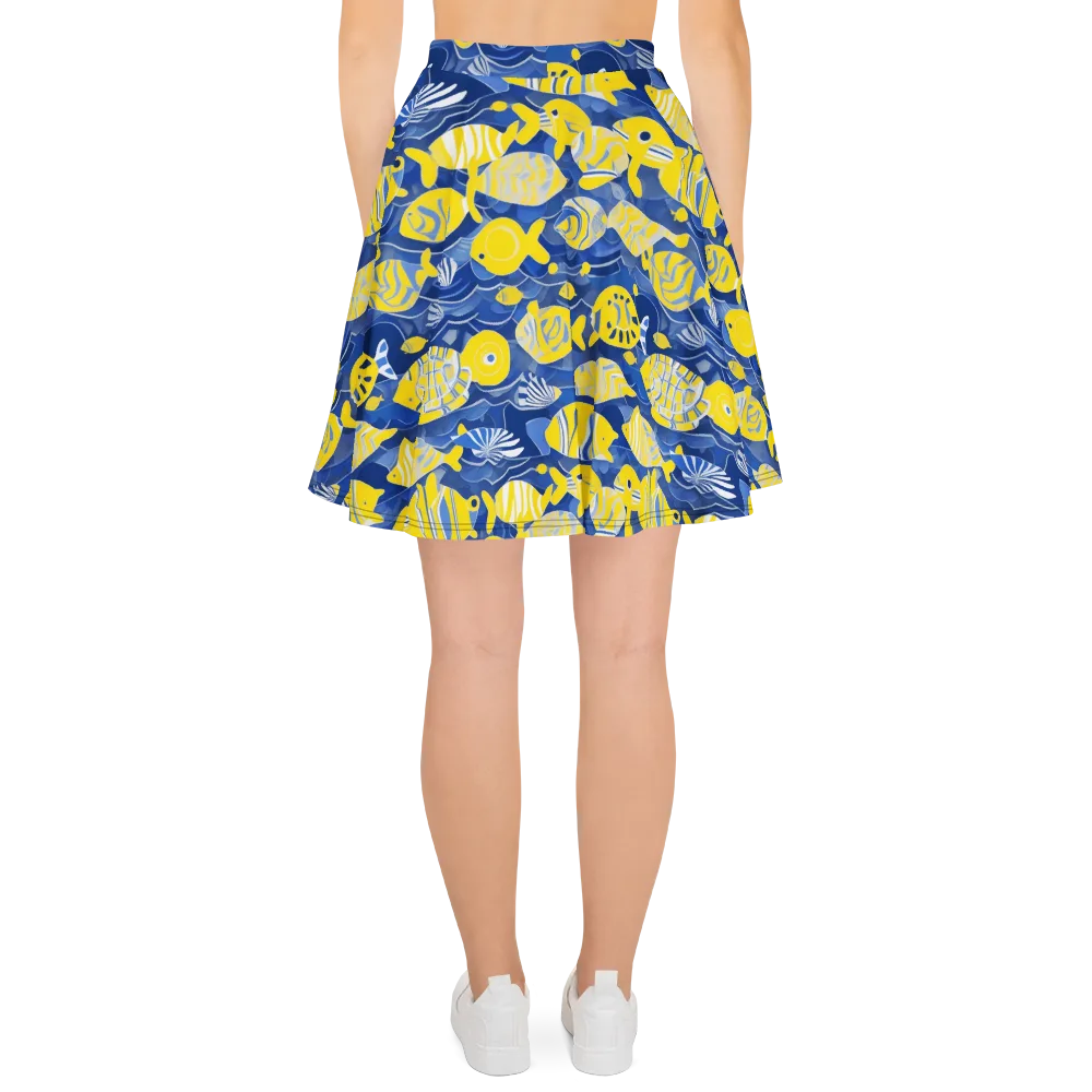 Sapphire Shoal on Skater Skirt — Back