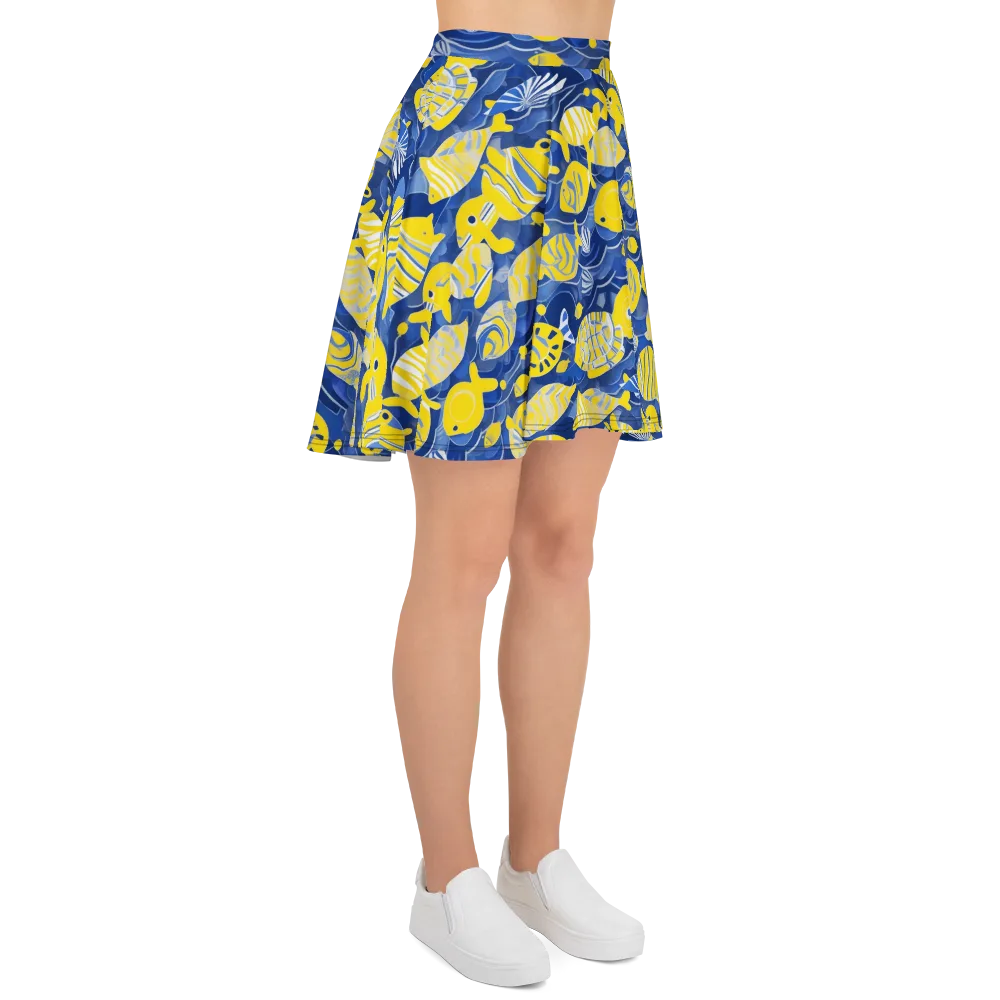 Sapphire Shoal on Skater Skirt — Right
