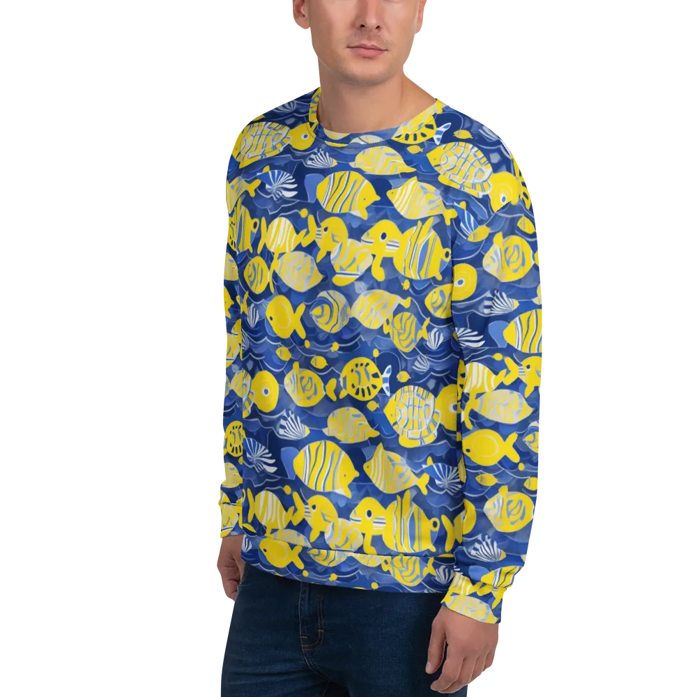 Sapphire Shoal on Sweatshirt — Left Front