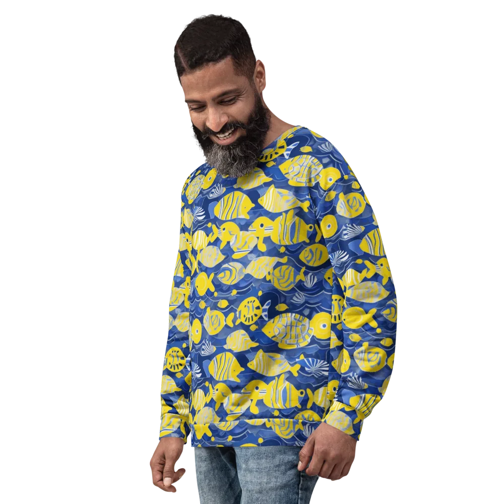 Sapphire Shoal on Sweatshirt — Left Front