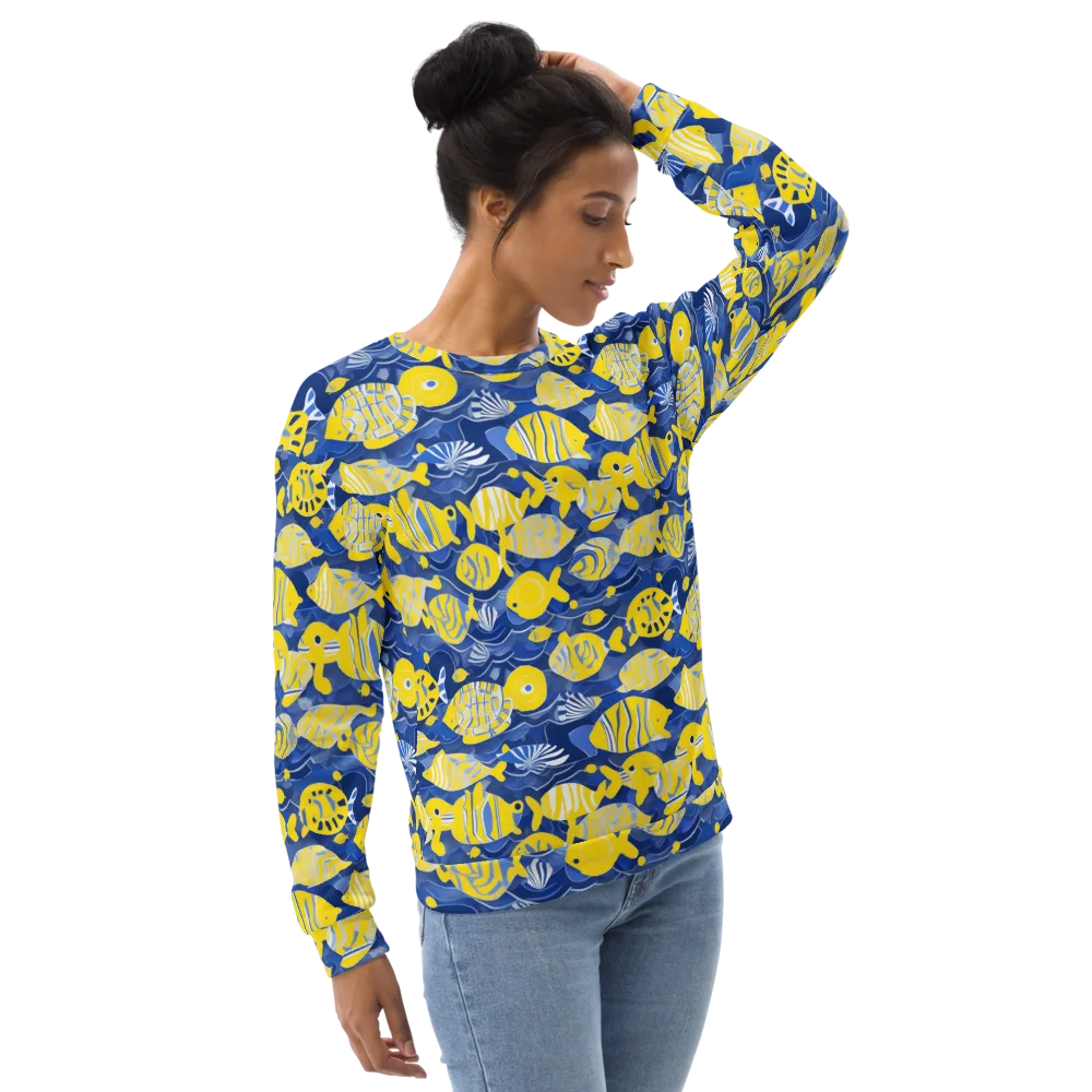 Sapphire Shoal on Sweatshirt — Right Front