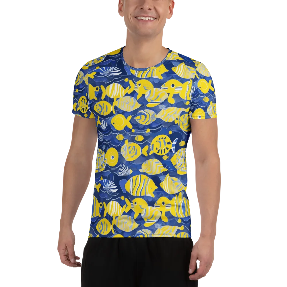 Sapphire Shoal on Men's Athletic T-Shirt — Front