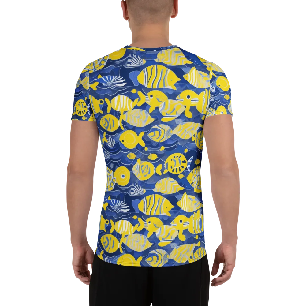 Sapphire Shoal on Men's Athletic T-Shirt — Back