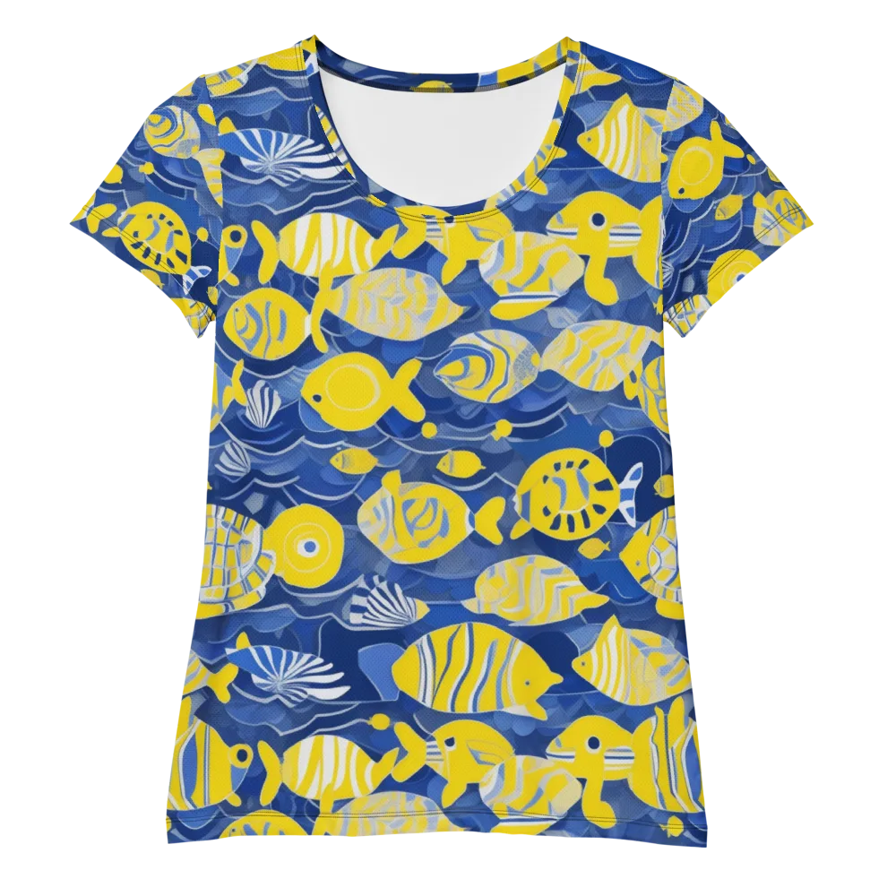 Sapphire Shoal on Women's Athletic T-Shirt — Front