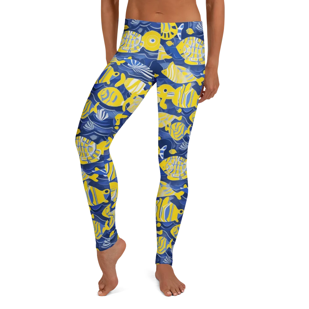 Sapphire Shoal on Leggings — Front