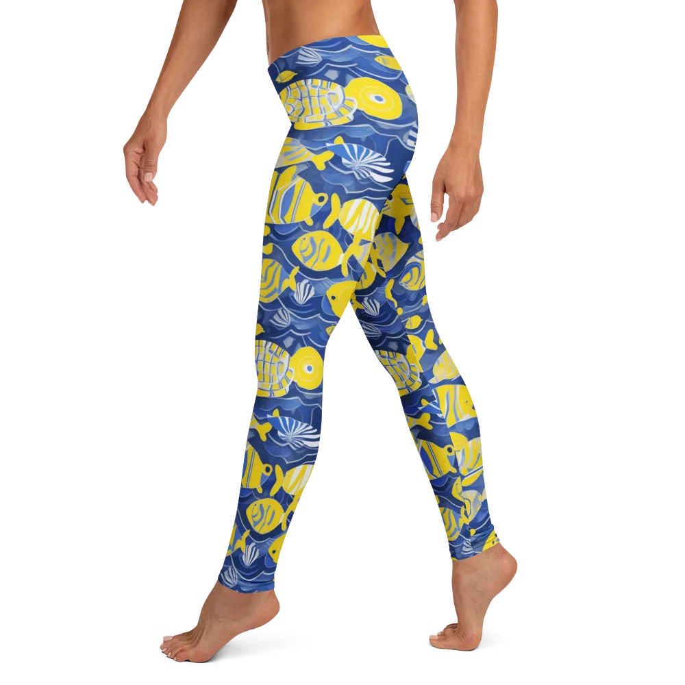 Sapphire Shoal on Leggings — Left