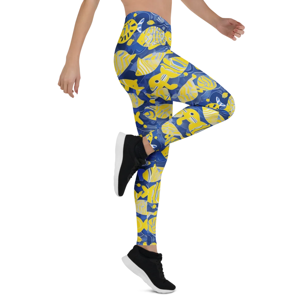 Sapphire Shoal on Leggings — Right