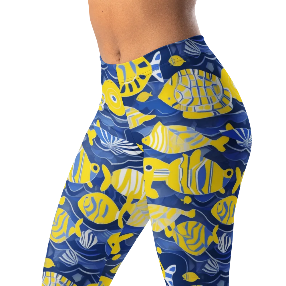 Sapphire Shoal on Leggings — Left Front