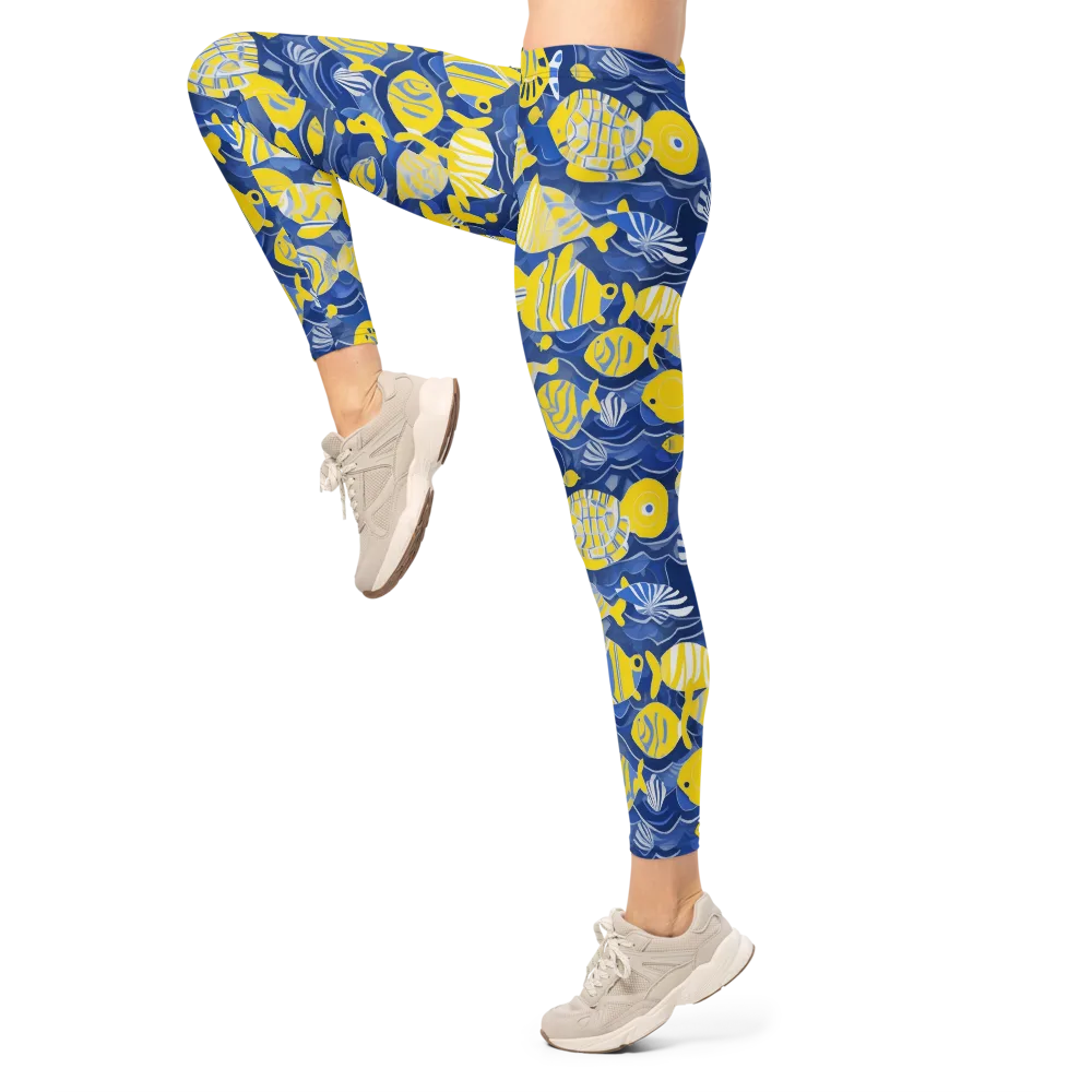 Sapphire Shoal on Leggings — Left