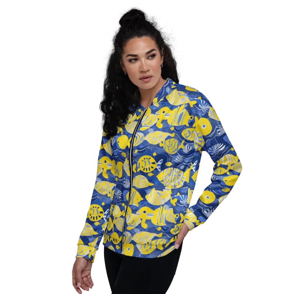Sapphire Shoal on Bomber Jacket — Left