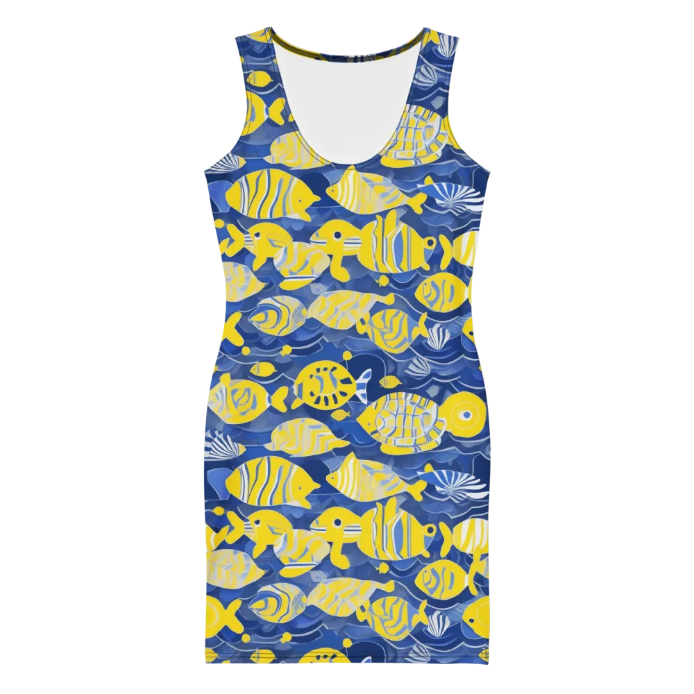 Sapphire Shoal on Bodycon Dress — Front