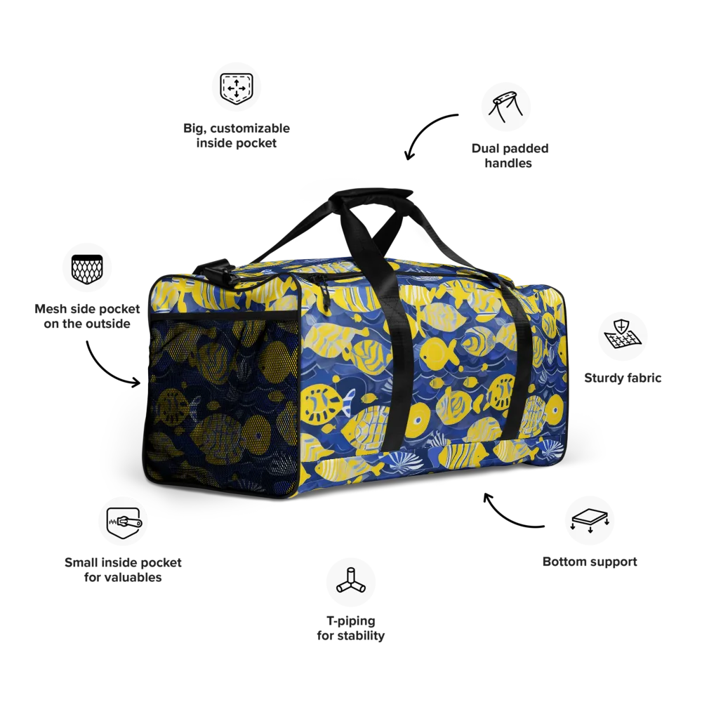Sapphire Shoal on Duffle Bag — Right Front
