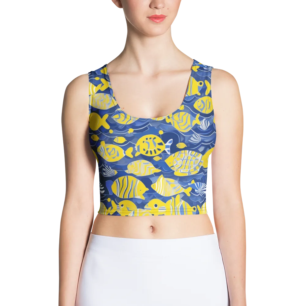 Sapphire Shoal on Crop Top — Front