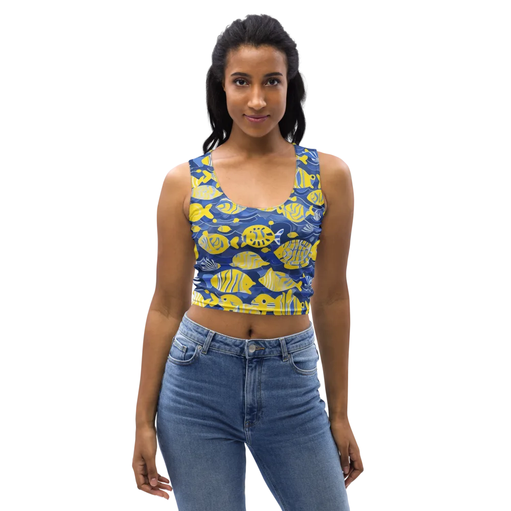 Sapphire Shoal on Crop Top — Front