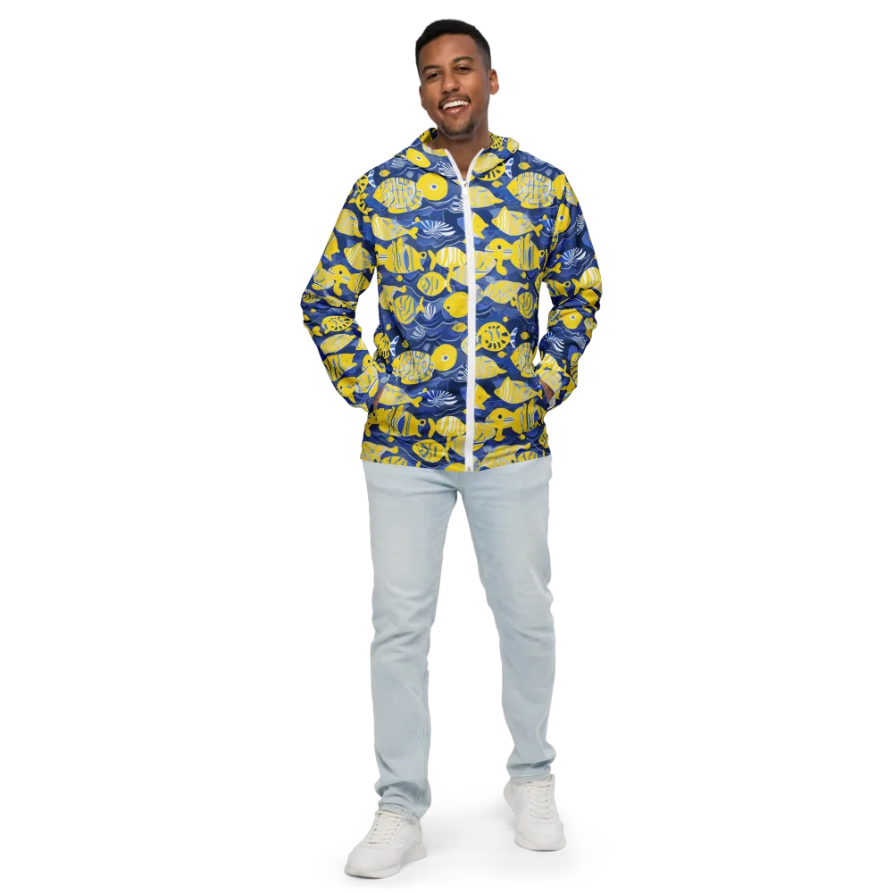 Sapphire Shoal on Men's Windbreaker — Front