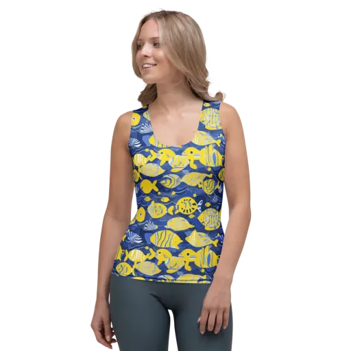 Sapphire Shoal on a Women's Tank Top