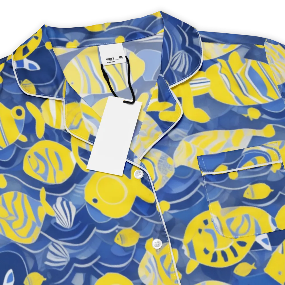 Sapphire Shoal on Women's Short Sleeve Pajama Top — Product details