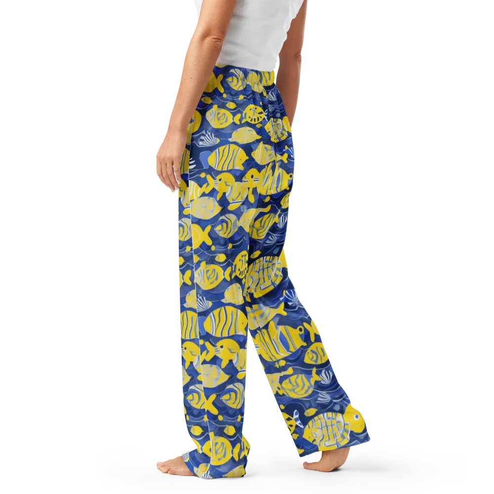 Sapphire Shoal on Women's Pajama Pants — Left