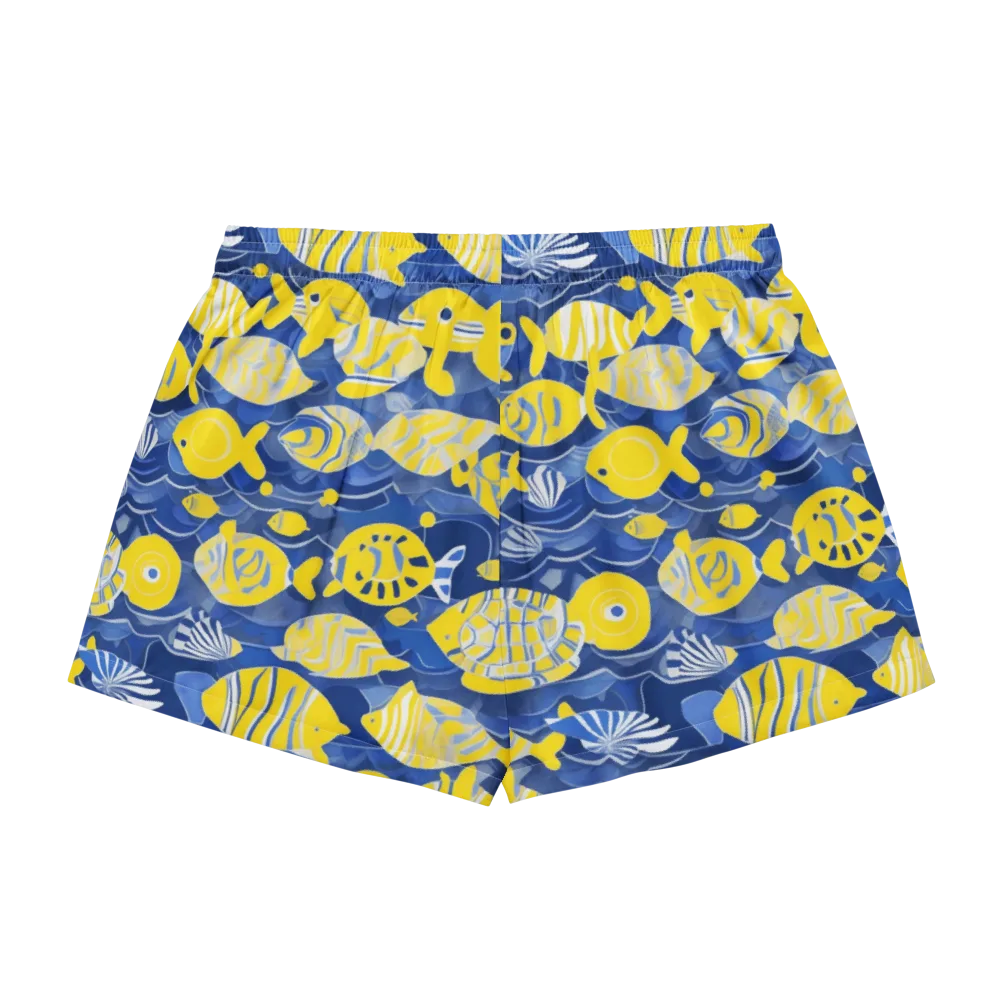 Sapphire Shoal on Women's Pajama Shorts — Back