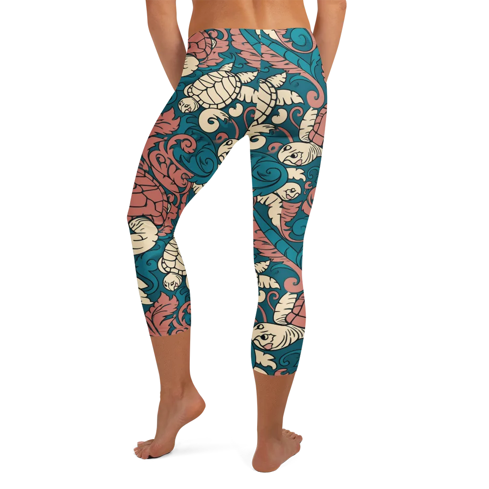 Tidal Baroque on Capri Leggings — Back