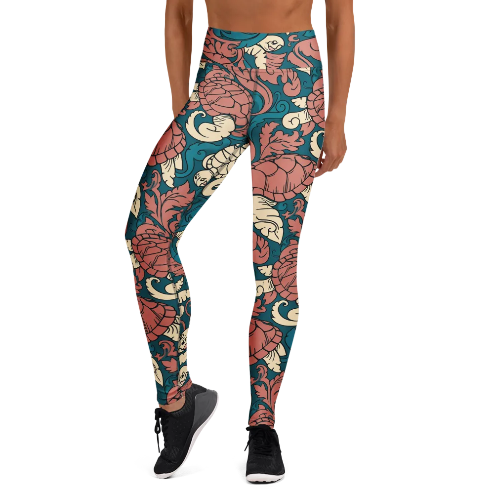 Tidal Baroque on Yoga Leggings — Front