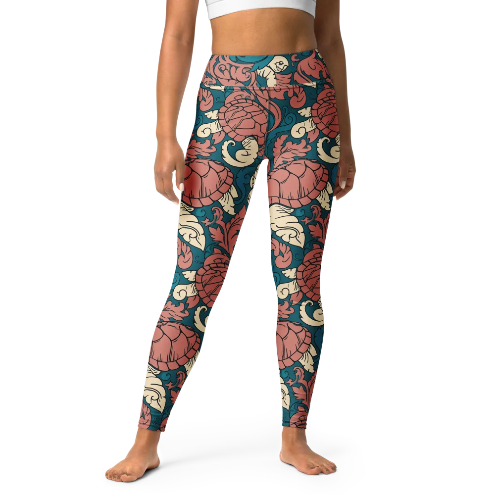Tidal Baroque on Yoga Leggings — Front