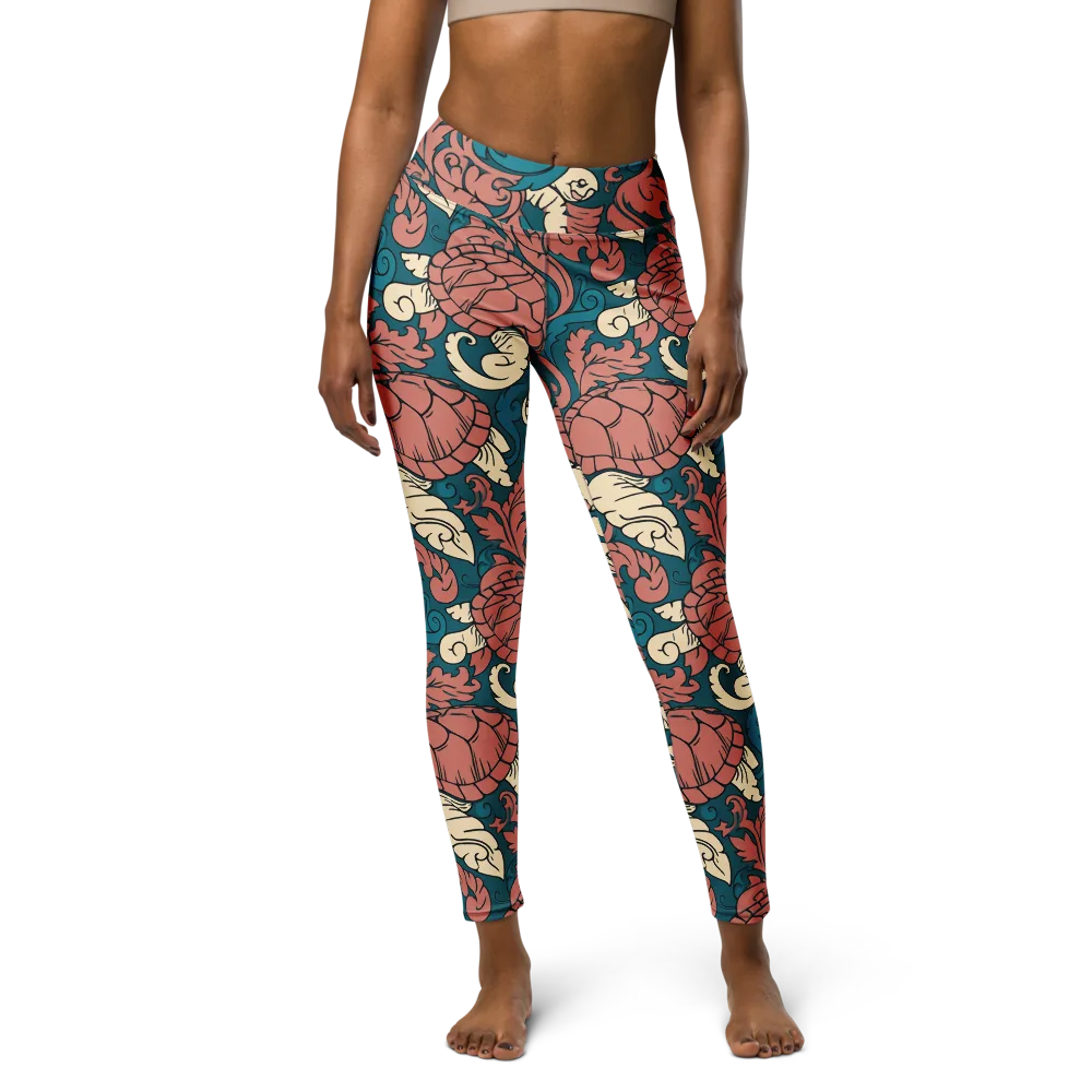 Tidal Baroque on Yoga Leggings — Front