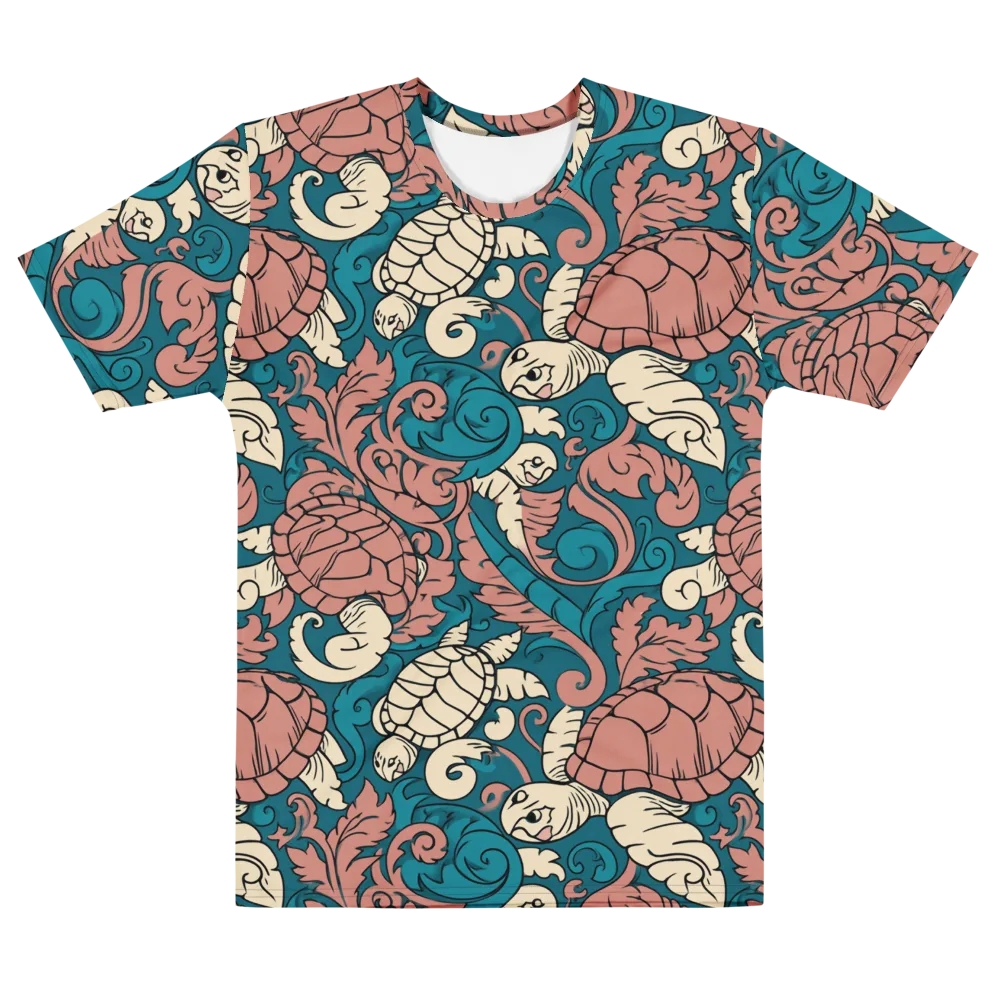 Tidal Baroque on Men's Cotton Crew Neck T-Shirt — Front