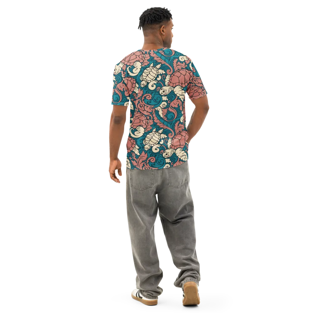 Tidal Baroque on Men's Cotton Crew Neck T-Shirt — Back