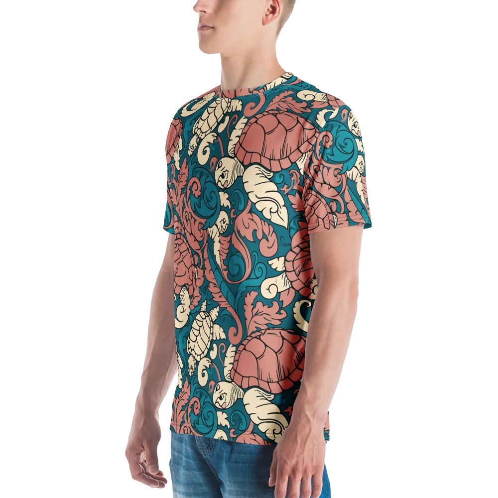 Tidal Baroque on Men's Crew Neck T-Shirt — Left