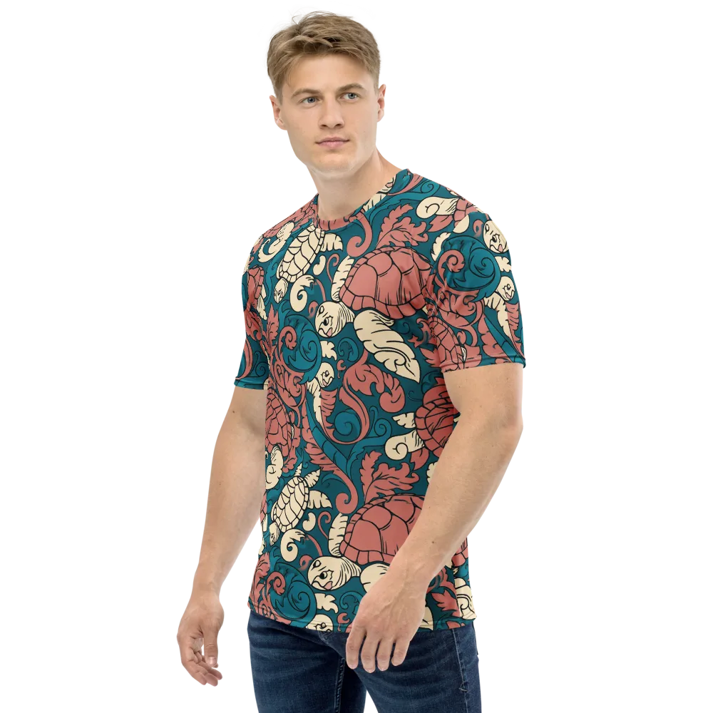 Tidal Baroque on Men's Crew Neck T-Shirt — Left