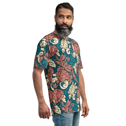 Tidal Baroque on a Men's Crew Neck T-Shirt