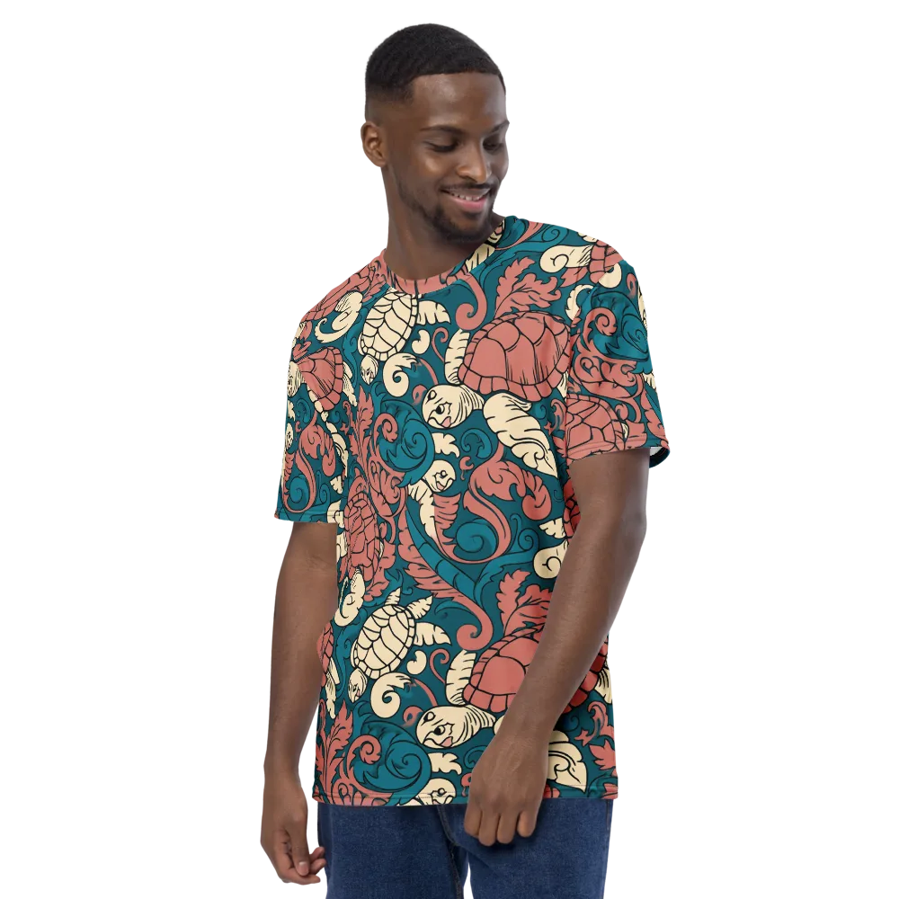 Tidal Baroque on Men's Crew Neck T-Shirt — Left