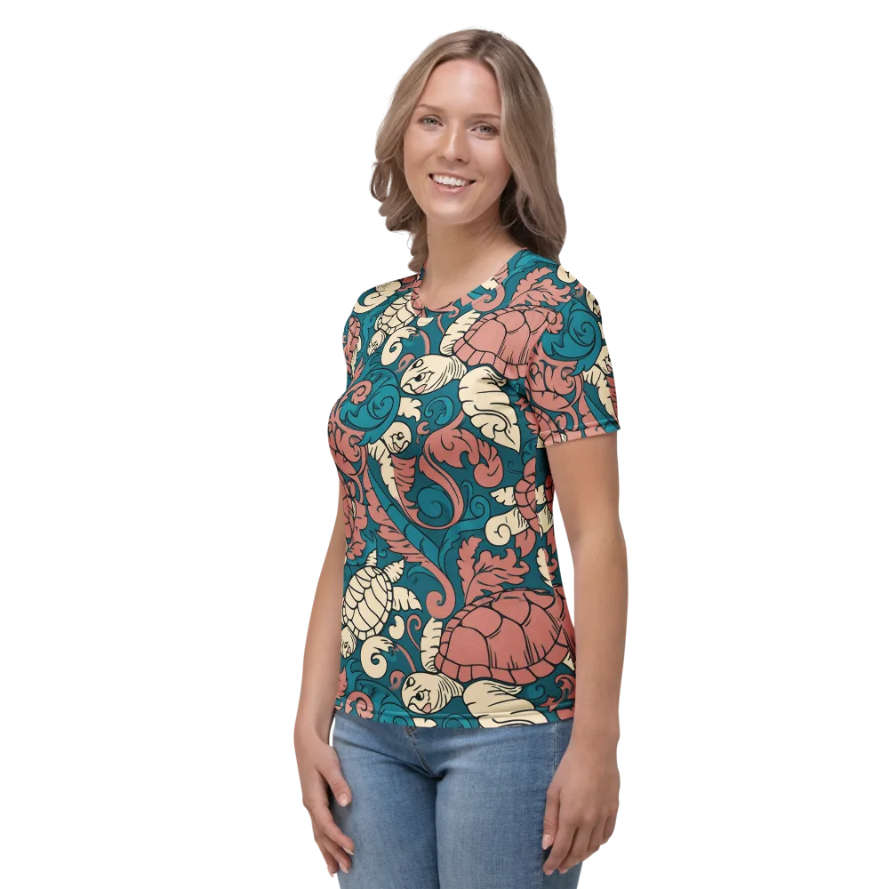 Tidal Baroque on Women's Crew Neck T-Shirt — Left