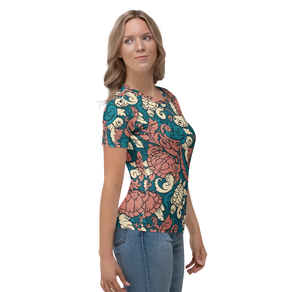 Tidal Baroque on Women's Crew Neck T-Shirt — Right