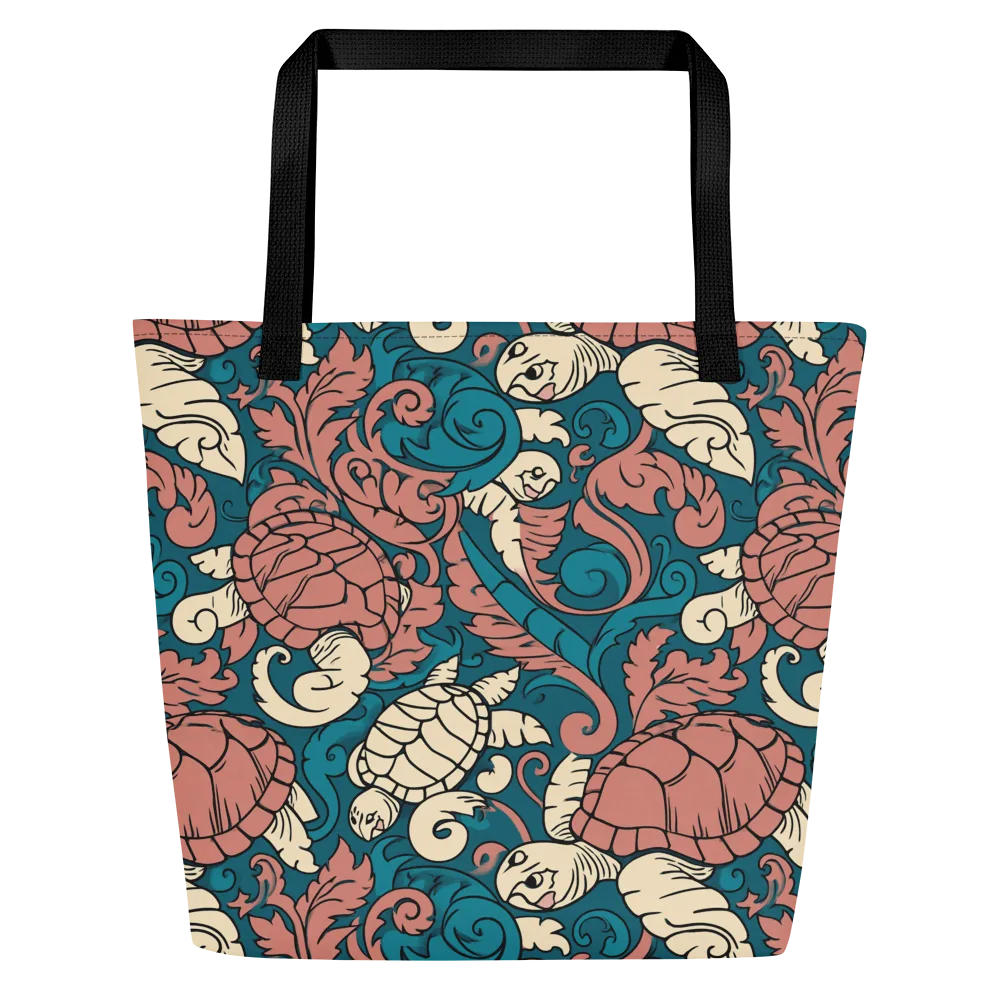 Tidal Baroque on Large Tote Bag W/ Pocket — Front