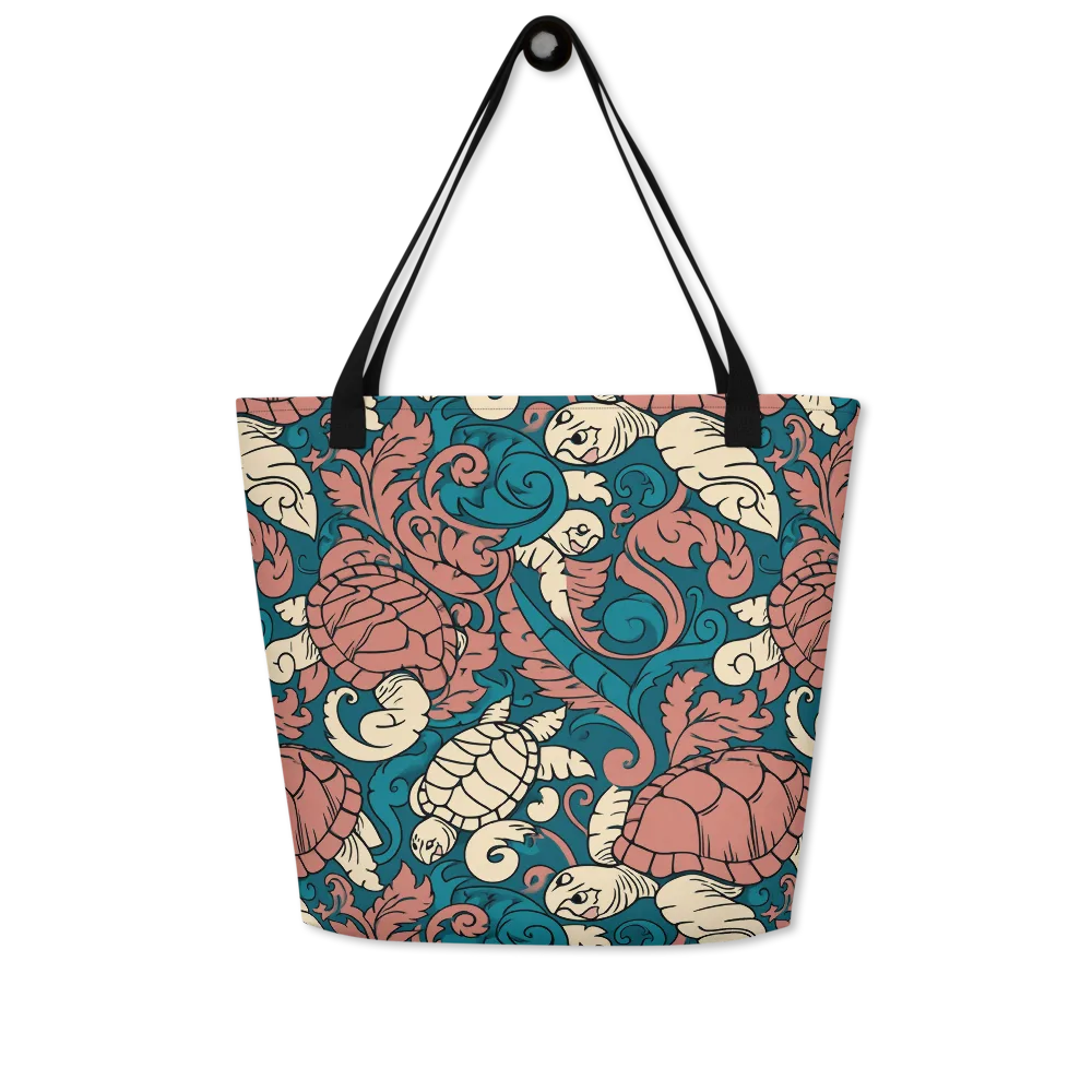 Tidal Baroque on Large Tote Bag W/ Pocket — Front