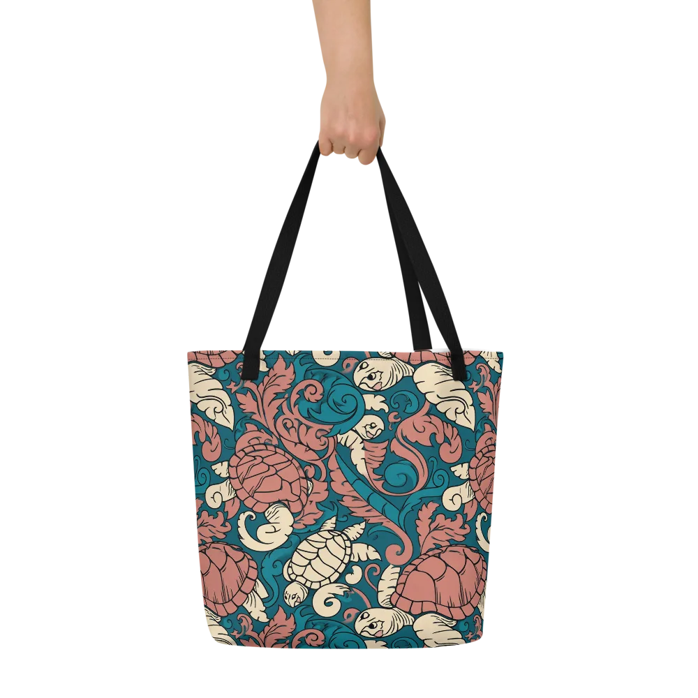 Tidal Baroque on Large Tote Bag W/ Pocket — Front