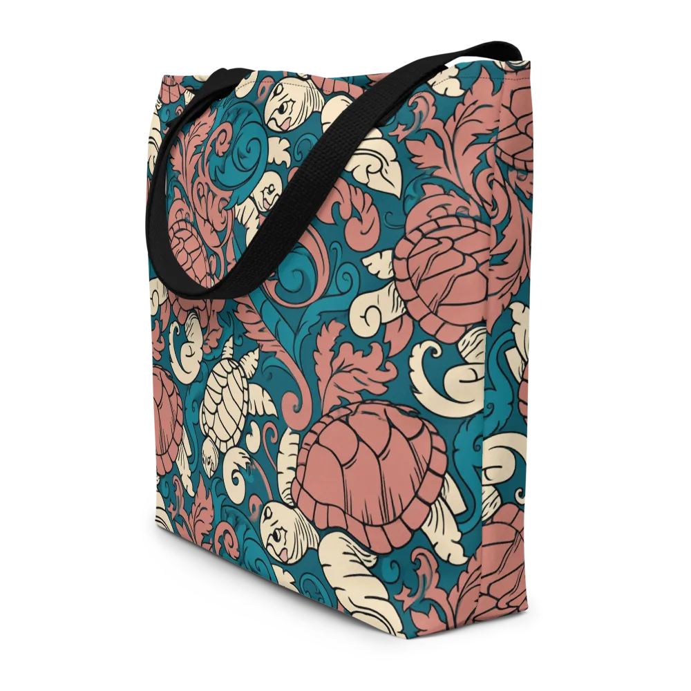 Tidal Baroque on Large Tote Bag W/ Pocket — Front