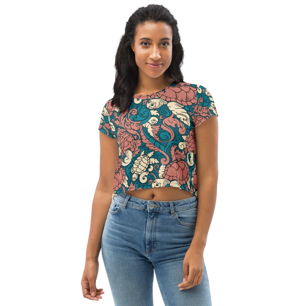 Tidal Baroque on Crop Tee — Front