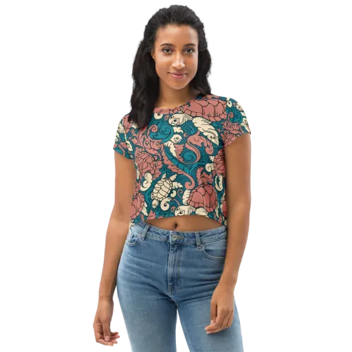 Tidal Baroque on a Crop Tee