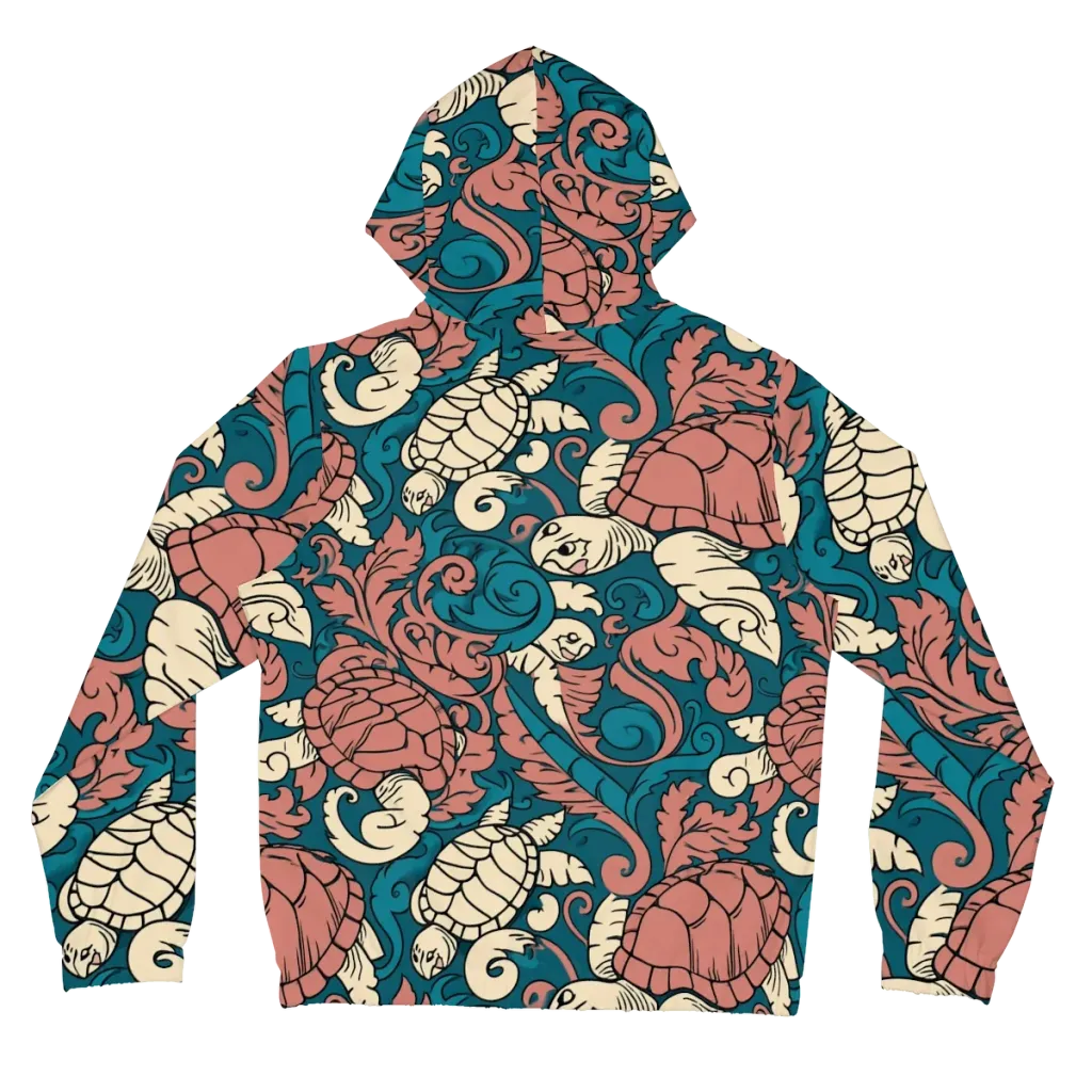 Tidal Baroque on Women's Full-Zip Hoodie — Back
