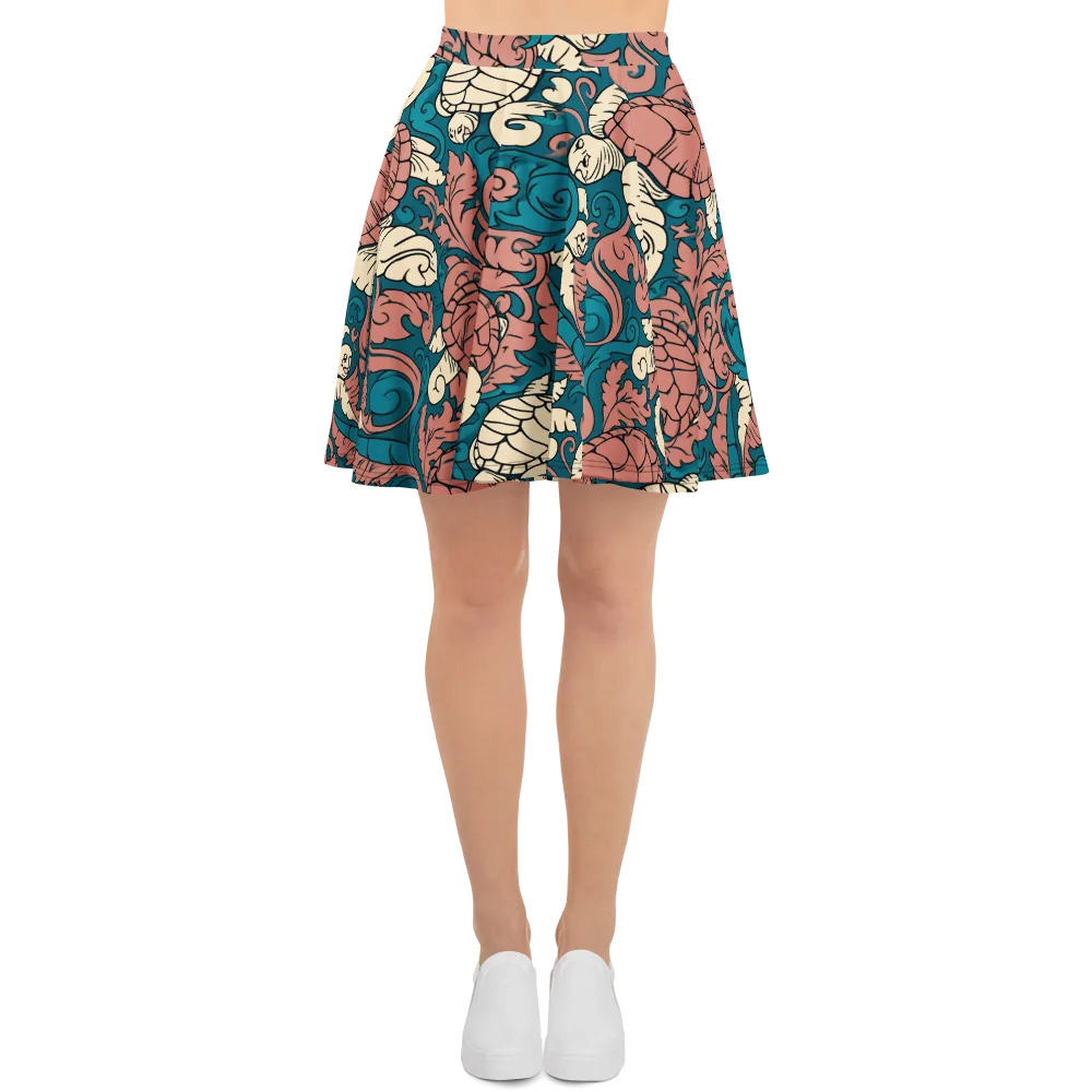 Tidal Baroque on Skater Skirt — Front