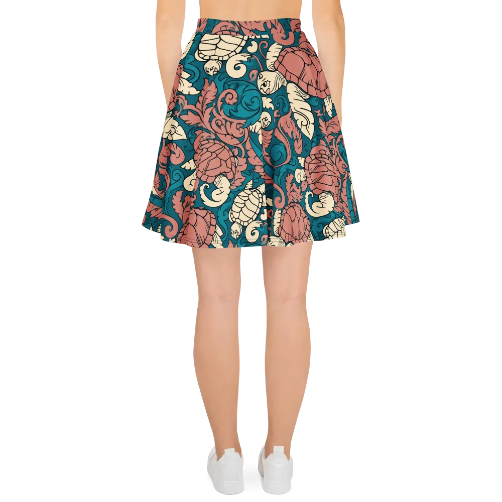 Tidal Baroque on Skater Skirt — Back