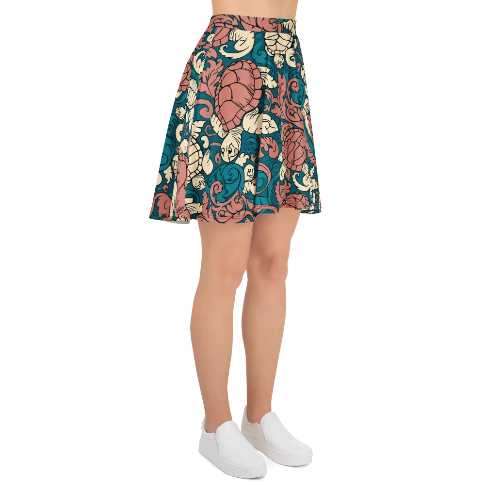 Tidal Baroque on Skater Skirt — Right