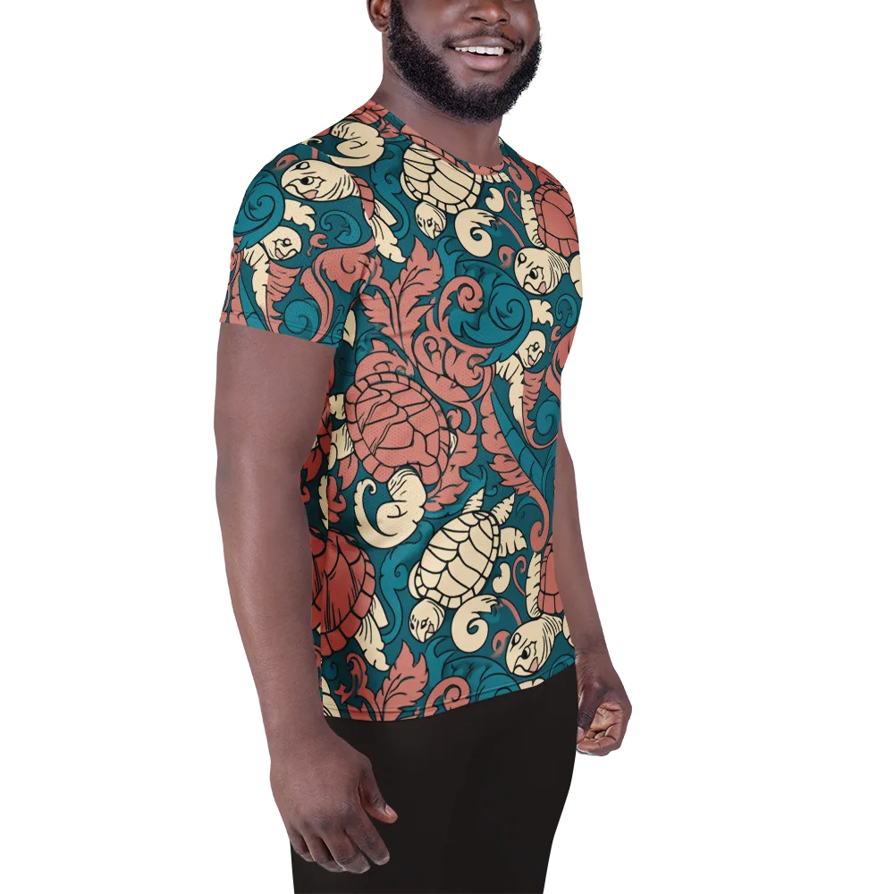 Tidal Baroque on Men's Athletic T-Shirt — Right