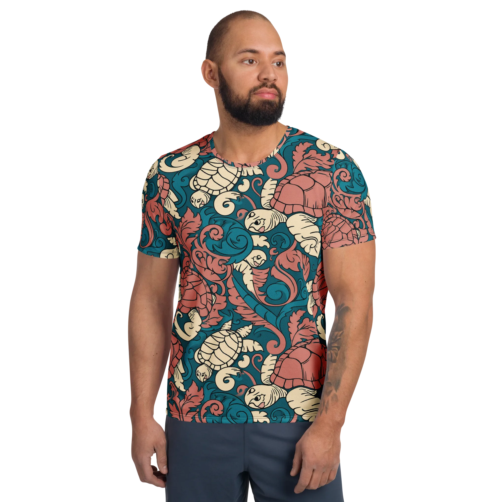 Tidal Baroque on Men's Athletic T-Shirt — Front
