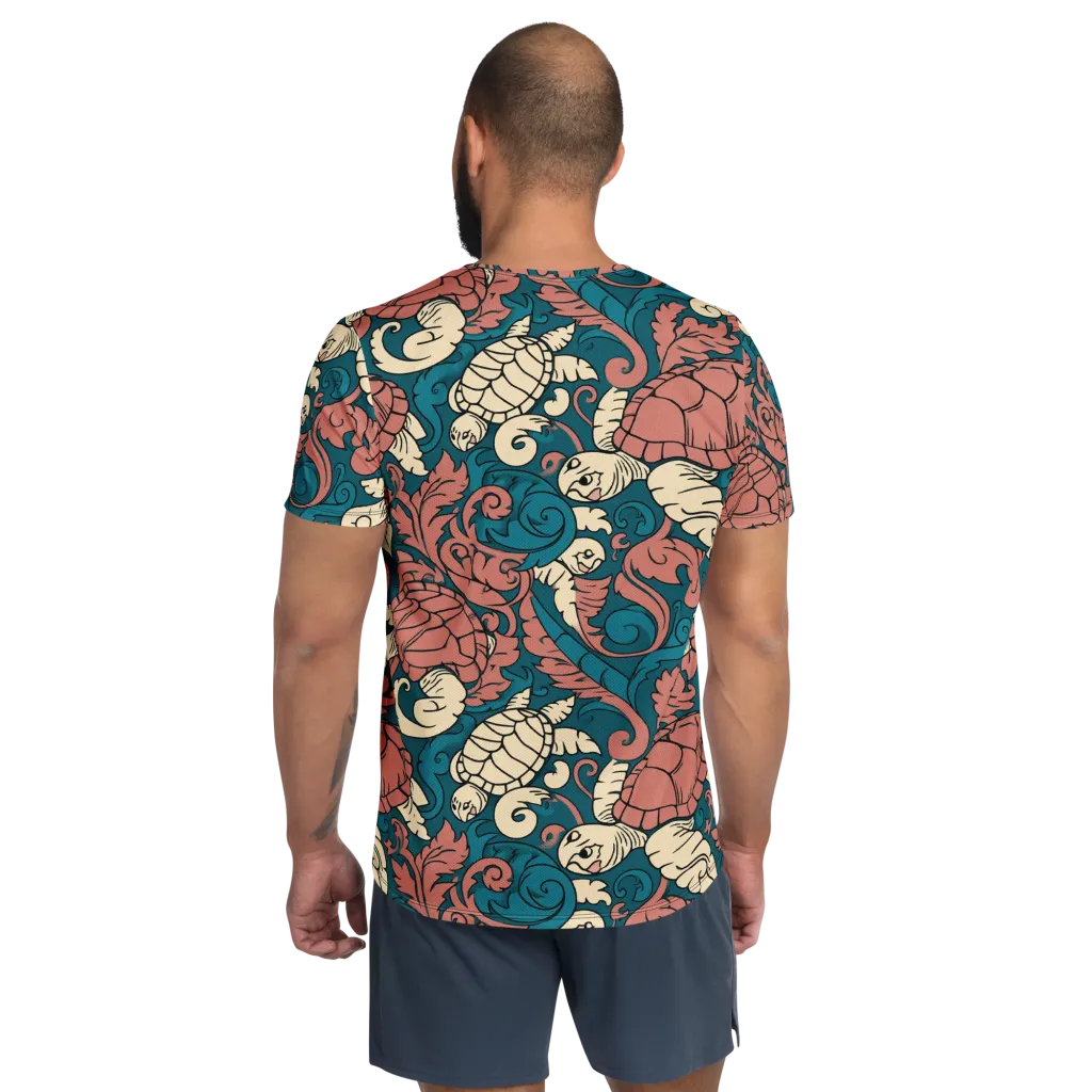 Tidal Baroque on Men's Athletic T-Shirt — Back