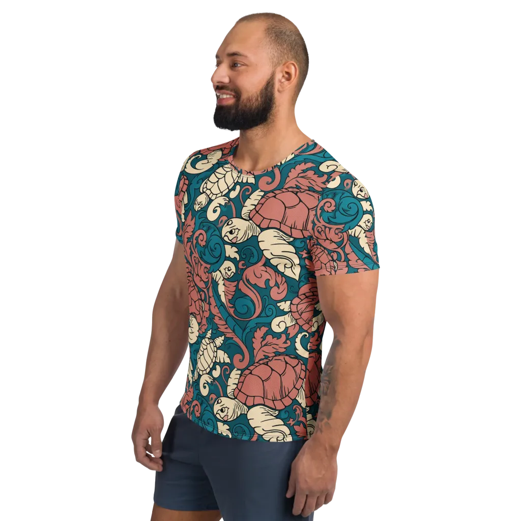Tidal Baroque on Men's Athletic T-Shirt — Left