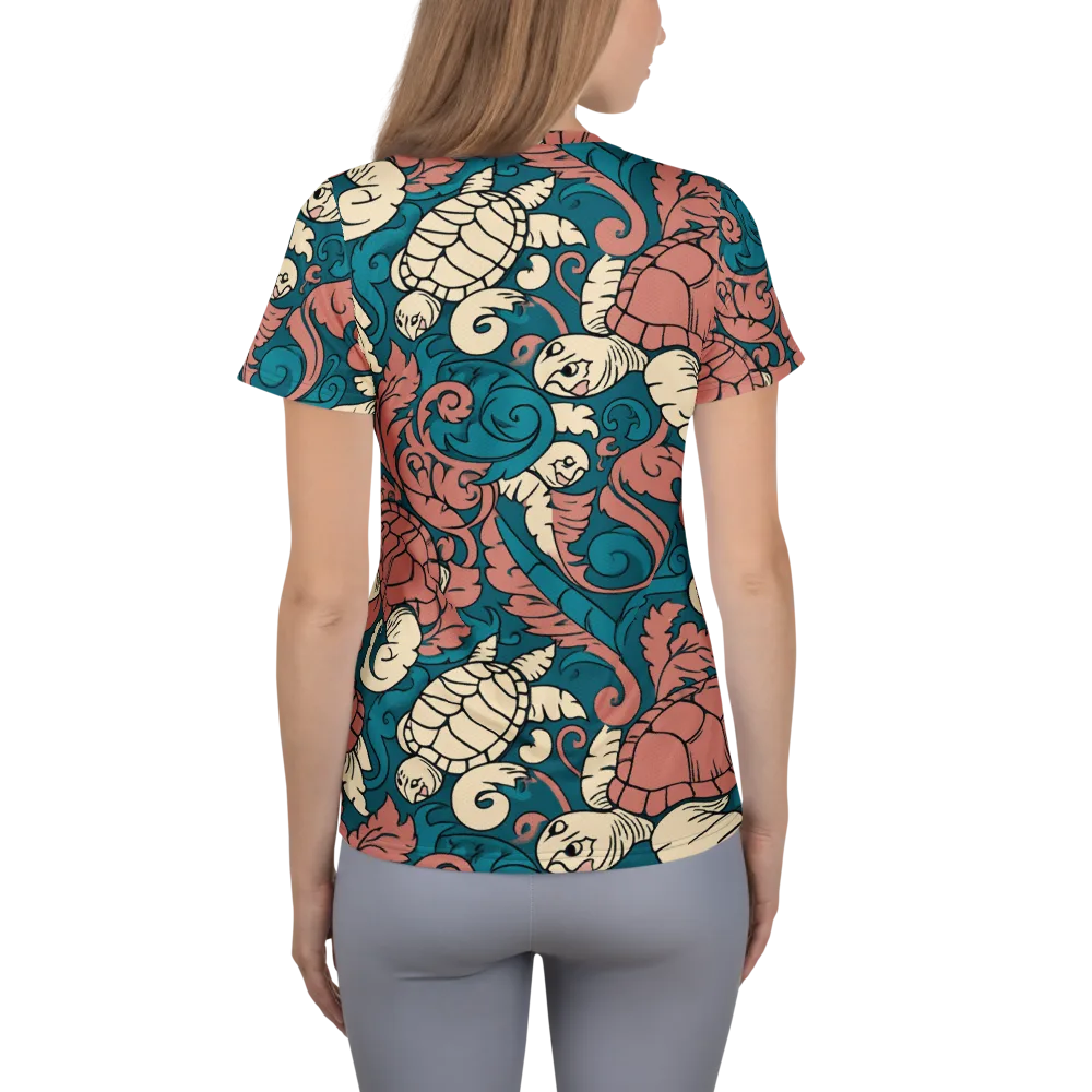 Tidal Baroque on Women's Athletic T-Shirt — Back